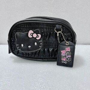 Vintage Black Sanrio 2010 Hello Kitty Cosmetic Makeup Zap Bag